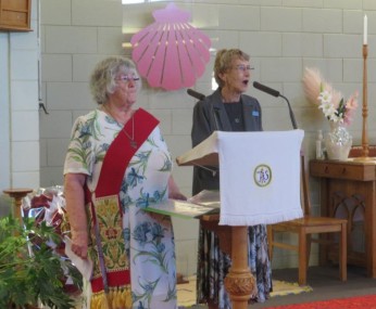 Deacon Margaret Birtles and Viv Whimster