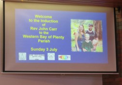 Intro slide of John Carr and family