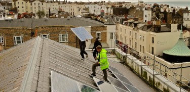 CCB Solar Panels on St George Brightons roof